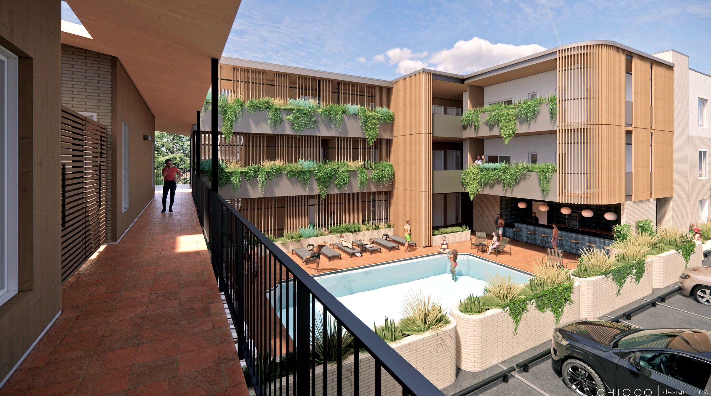 South Lamar Hotel — boutique hotel, Chioco Design